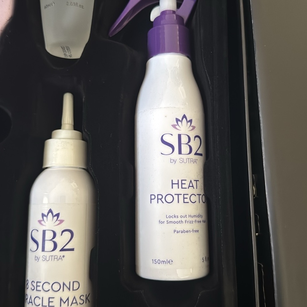 Sutra Beauty 5-Pc. Hair Styling Gift Set; Flat Iron, Heat Brush, Protectant NEW - Picture 7 of 11